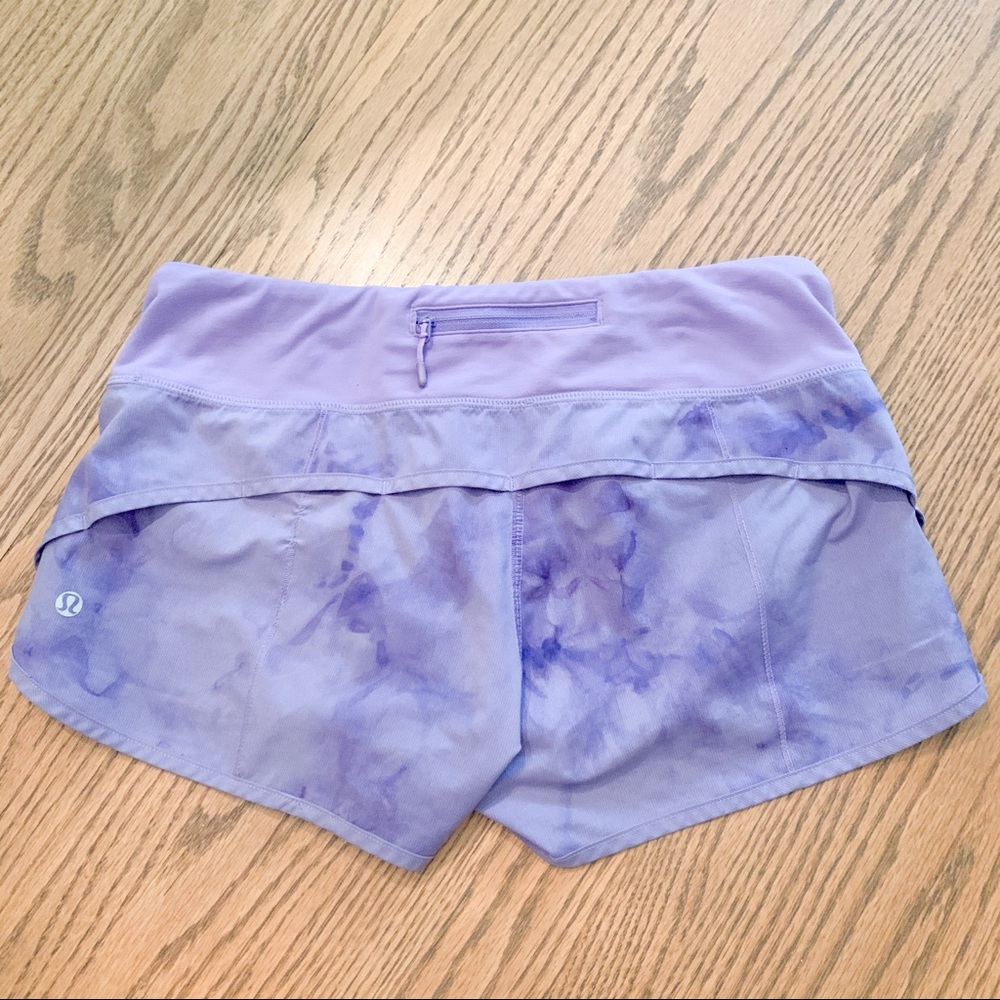 Lululemon tie dye purple shorts